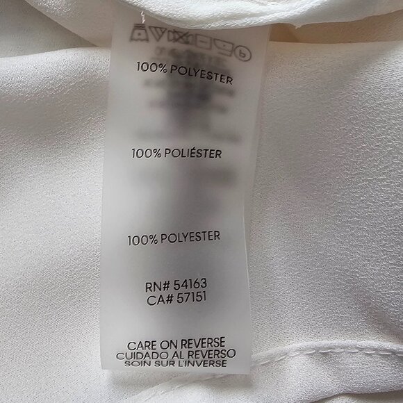 Calvin Klein XL Sleeveless Crepe Blouse Cream Off White - Picture 6 of 9